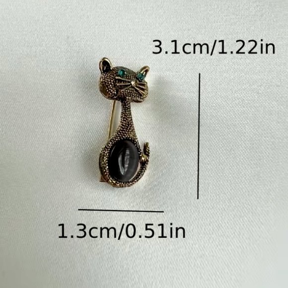 Stylish Cat Brooch Pin for Women/Men - Unique Accessory for Women - Picture 3 of 3